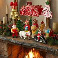 LANTINGXU – Nouveaux moules créatifs en plastique pour pendentifs de Noël, décorations suspendues pour sapin de Noël, Père Noël et mouton