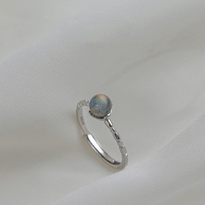 Moonstone <b>Ring</b> For Women 925 Sterling Silver Adjustable Opening Simple Design Gift Jewelry - Product Image 4
