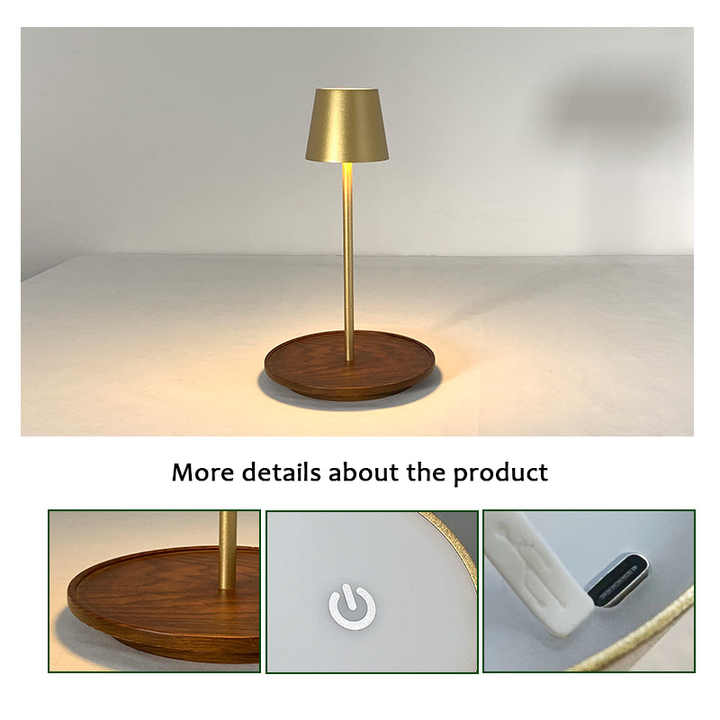 Modern Luxury Cordless Battery USB Dining Table Bedside Night Light Portable Touch Rechargeable ...