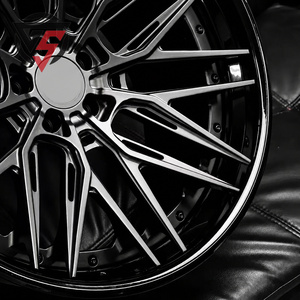 Cerchi in Lega di Alluminio Forgiato GS, Multirazza, 17 18 19 20 21 22 24 Pollici, Nuovi Neri per Auto Sportive di Lusso - Product Image 4