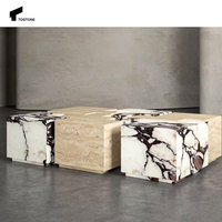 Tostone Calacatta Viola Meubles de salon Table basse Socle pour maison de luxe Villa Salon Intérieurs Décoration