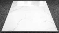 CDPH Vente Flash Carreaux de Sol en Céramique Brillants Modernes 60x60 Effet Marbre Blanc Standard pour Intérieur
