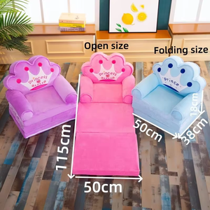Customizable Plush Cute Cartoon Kids Folding Sofa Nap Pad Baby <b>Stool</b> Customizable Packaging Labels Logo and Tags - Product Image 6