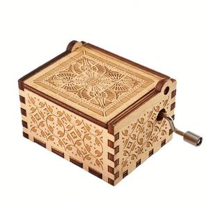 Vintage Wooden Sunshine Musical <b>Box</b> - Laser Engraved Wood Music <b>Box</b> <b>Gifts</b> for <b>Birthday</b>, Christmas, and Valentine's Day - Product Image 1