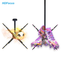 Ventilateur Holographique 3D LED de Type Plafond 65cm 5000 Nits, Affichage Mural Vidéo par Écran de Contrôle APP, Bluetooth, Ventilateur Holographique 3D Industriel