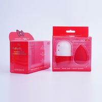 Kundenspezifische PVC-Geschenkbox Transparente Kosmetikverpackung aus recyceltem Material Plastikboxen für Beauty Blender.