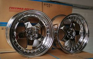 Rines <span class=keywords><strong>de</strong></span> Aluminio Cromado para Automóvil <span class=keywords><strong>de</strong></span> Pasajeros Freedom Dream <span class=keywords><strong>de</strong></span> 18 Pulgadas, 5 Orificios, 5x114.3, ET30, Tamaños Escalonados, Precio <span class=keywords><strong>de</strong></span> Fábrica en China - Product Image 2
