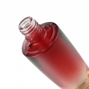 Or de luxe cosmétique emballage 30ml 50ml 100ml lotion sérum pompe gradient couleur bouteille en verre avec couvercle en or gros - Product Image 5