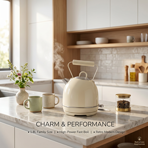 Hot Sale Quality 1.8L Double Wall Retro Style Water <b>Kettle</b> Oem Modern Tea <b>Small</b> Home Appliance Retro Style Design Adds Vintage C - Product Image 6