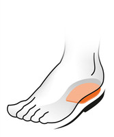 Semelle orthopédique de rehaussement du talon en cuir véritable et liège, auto-adhésive, absorption des chocs, design fin, pour tendinite d'Achille