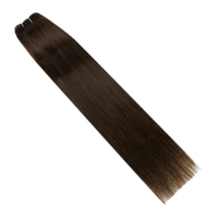 Luxueux choix de célébrité Double dessiné russe cuticule aligné vierge Remy Machine trame Extensions de cheveux