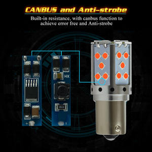 Luz de freno de coche, LED Canbus BA15S 27W 3030 T20 ámbar, 1156 SMD DRL, P21W, en oferta - Product Image 3