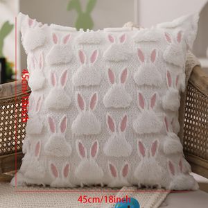 Funda de cojín navideña acolchada con bordado de Papá Noel y árbol, funda de almohada estilo nórdico para decoración de sala de estar, 45x45cm - Product Image 4