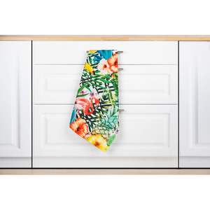 Essuie-tout de cuisine en coton imprimé floral Excelsa Tropical Chic 50x70 cm multicolore rectangulaire lavable en machine - Product Image 3