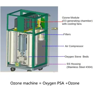 AQUAPURE Mesin Perawatan Air, Generator Ozon untuk Air 10G 18G 28G Sumber Oksigen Ozon