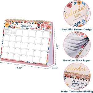 Tùy Chỉnh 2026 Tường Lịch/Bàn Lịch Cuộn Dây Ràng Buộc Kích Thước Lớn Hỗ Trợ OEM In Ấn Máy Tính Để Bàn Lịch - Product Image 4