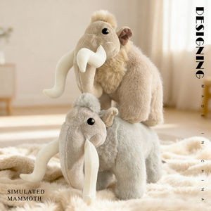 Peluche de mammouth réaliste de qualité supérieure, super douce, grande, en laine, pour collection et décoration - Product Image 6