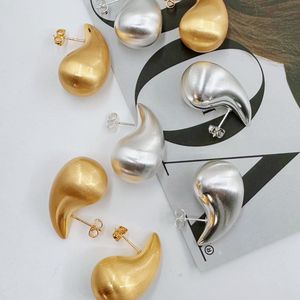 Минималистичные женские серьги из позолоченного серебра 18К, дизайн «капля», эффект «дробленая проволока», эффектные украшения от Botttega - Product Image 4