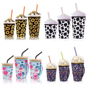 Custom Logo riutilizzabile isolato in Neoprene manicotto per tazza da caffè ghiacciata custodia per Cooler per caffè bevande fredde Koozy cooky - Product Image 2