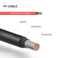 0,5/1/3/5/6/9 Meter Rot und Schwarz 4 mm2 Solarpanel-Verbindungs kabel PV-System Kabel Kein Stecker