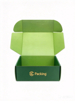 Heiß begehrte, individuell gestaltbare, grüne Wellpapp-Versandbox aus Karton für Kleidung, mit matter Laminierung, für den Versand und als Geschenkbox