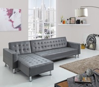 Ensemble de canapés modulaires en cuir Chesterfield modernes pour la maison, le bureau et la réception