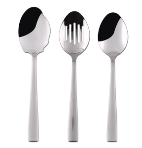 DFC1117 Cuchara Grande para Servir y Espátulas Ranuradas con Diseño de Hoja para Cafetería, Tienda o Buffet - Product Image 1