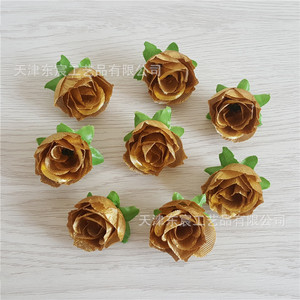 Fleurs artificielles Yuchen, roses et chrysanthèmes dorés pour la décoration de mariage et de la maison, 5G chacune - Product Image 3