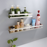 Rangement mural en acier inoxydable étagères de rangement cuisine salle de bain maison organisateur auto-adhésif mural porte-bouteille argent brossé