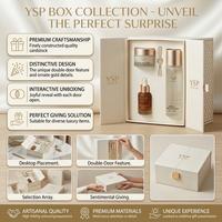 Boîte d'emballage cosmétique de luxe à double porte avec logo personnalisé, insert inclus, boîtes rigides en papier imprimées sur mesure pour coffrets cadeaux