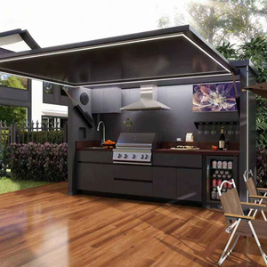 Abri de jardin en aluminium moderne résistant aux intempéries pour cuisine extérieure - Product Image 2