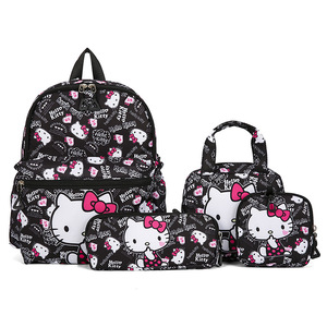 Venta al por mayor directa de fábrica: Set de mochila infantil de dibujos animados de 4 piezas, ergonómica, con bandolera a juego, lonchera y estuche para lápices. - Product Image 1