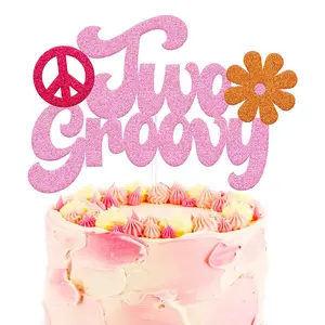 ピンクの花カップケーキトッパーカップケーキトッパーケーキピック誕生日パーティー結婚式春夏をテーマにしたケーキ12月