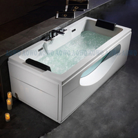 Lumières colorées fantastiques baignoires spa noires avec panneau de verre villa salle de bain installer spa à remous inyectores jets de massage bulle