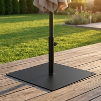 Support de parasol extérieur personnalisé JH-Mech avec ancrage pour terrasse, bouton de fixation sécurisé anti-rayures en acier carbone noir