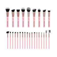 Ensemble de pinceaux de maquillage, pinceaux cosmétiques de qualité supérieure, fond de teint, blush, anticernes, fard à paupières, sourcils, illuminateur, pinceau de maquillage rose individuel