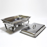 Vente en gros de chauffe-plats rectangulaires en acier inoxydable avec couvercle chauffe-plats pour buffet présentoir chauffe-plats pour traiteur