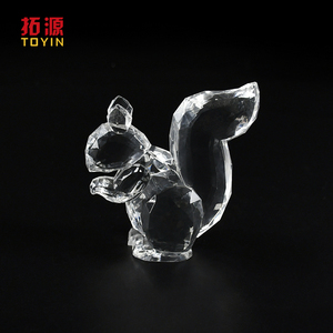 Rõ ràng Acrylic Pha lê sóc orn treo trang trí - Product Image 3