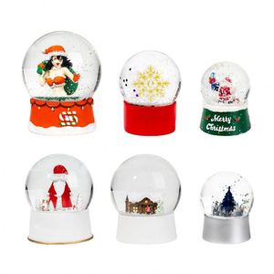 Boule de cristal décorative transparente personnalisée en sélénite 3D gravée sept couleurs, cadeau de Noël en résine époxy, souvenirs, fabricants de boules de neige - Product Image 5