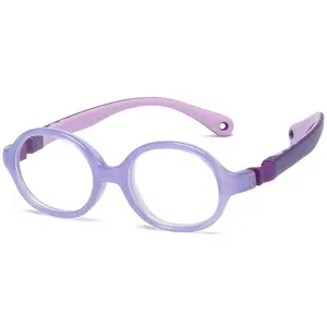 Bingkai Kacamata Anak-anak Fleksibel TR90, Bingkai Kacamata Lembut Tidak Bisa Pecah untuk Anak Laki-laki dan Perempuan.