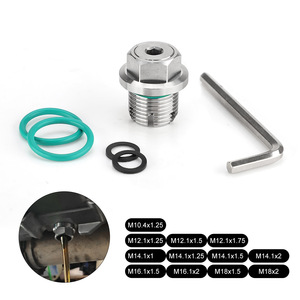 ชุดซ่อมปลั๊กท่อระบายน้ำมันสแตนเลส M10-M18 พร้อมโอริงและประแจหกเหลี่ยมสำหรับใช้ในยานยนต์ - Product Image 2