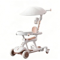 Poussette pliable en alliage d'aluminium pour enfants, réglable, à quatre roues, design moderne et luxueux, pour bébés de 6 mois à 3 ans, capacité de charge de 10 kg