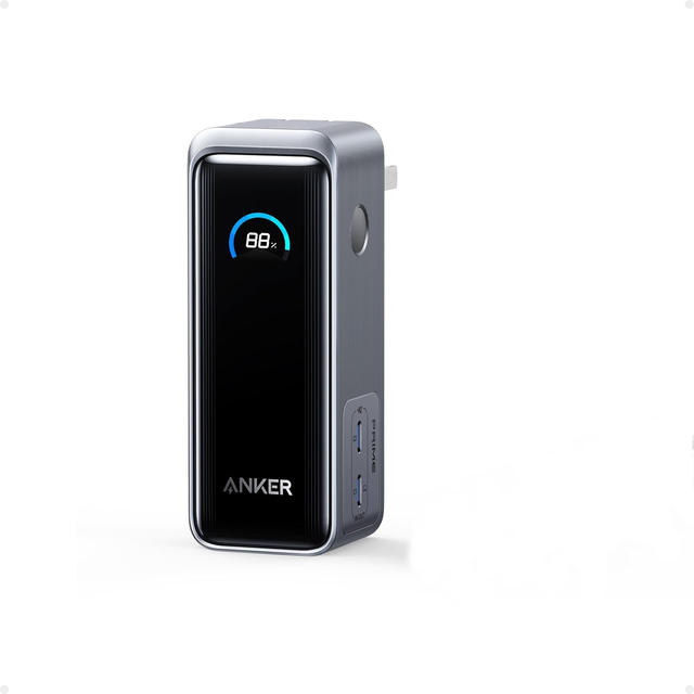 Anker Prime Power Bank 9600mAh Power Bank with 65W Output PD 3.0 and 30W Smart LCD Display Portable Charger for MacBook Pro