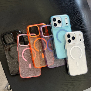 เลนส์กล้องสำหรับ iPhone 17 Pro เคสใส TPU PC ช็อกสำหรับ iPhone 17 PRO MAX เคสแม่เหล็กแวววาว - Product Image 2