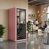 Cabine de bureau insonorisée et ignifuge 33 dB, cabine de travail privée, cabine pour appels téléphoniques, acoustique premium, installation rapide en 30-45 min, OEM & ODM