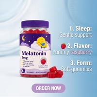 WELLBODY Grosir Permen Jeli Melatonin Dewasa Suplemen Makanan Non-GMO Alami Pendukung Daya Ingat Pendukung Kekebalan Tubuh Bantu Tidur Penambah Energi