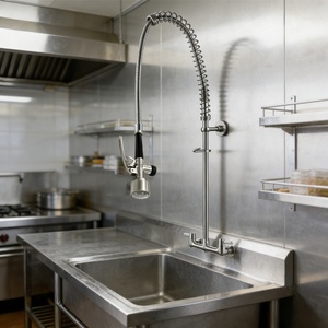 Grifo Comercial de Pre-Lavado para Fregadero de Cocina, para Restaurantes y Hoteles, con Eje de Acero Inoxidable y Cartucho Cerámico Opcional - Product Image 1