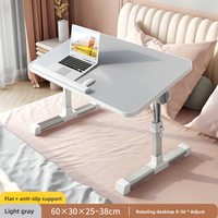 Bureau de lit pliable réglable en hauteur pour ordinateur portable, idéal pour l'écriture, le travail, la maison, le dortoir et les étudiants