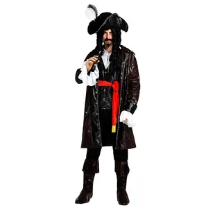 Groothandel Halloween Carnaval Heren Cosplay Maskerade Middeleeuwse Volwassen Mannelijke Piraat Kostuum