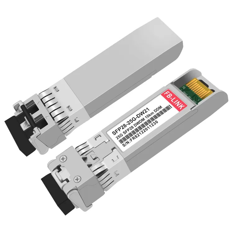 光トランシーバーSFP28 25G DWDM 10KM FTTH CH17 ~ CH61 DOMネットワーク機器互換ZTE huawei